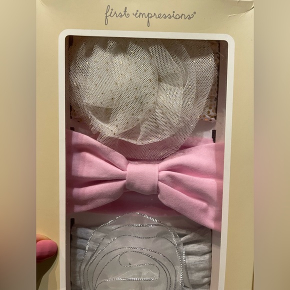 First Impressions 3- Pack Baby Girl Headbands - Picture 4 of 5